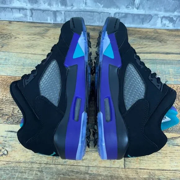 Nike Jordan 5 Retro Low Golf Shoes Black Grape‎ Purple CU4523-001 Mens Size 6